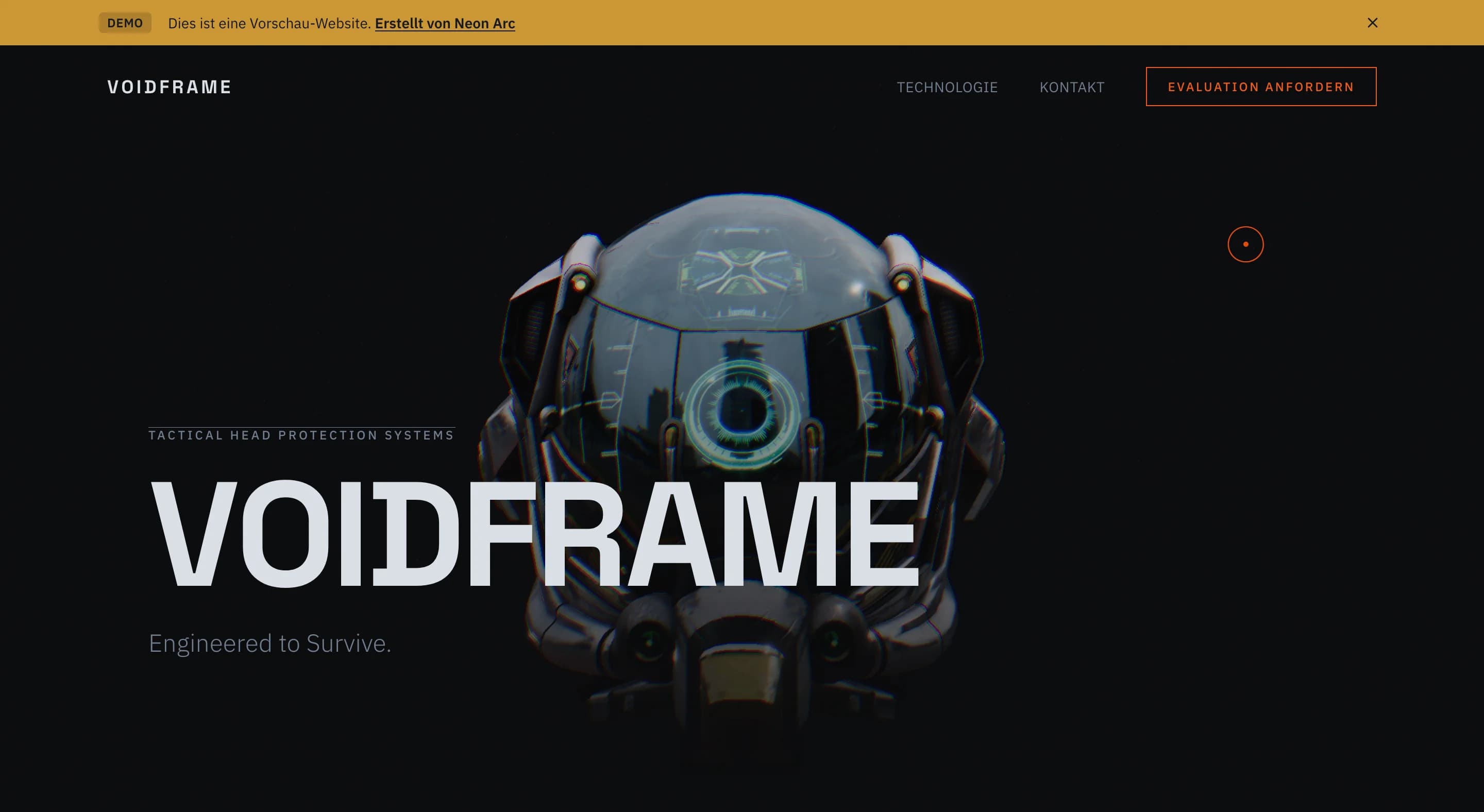 Voidframe — Demo-Website von Neon Arc