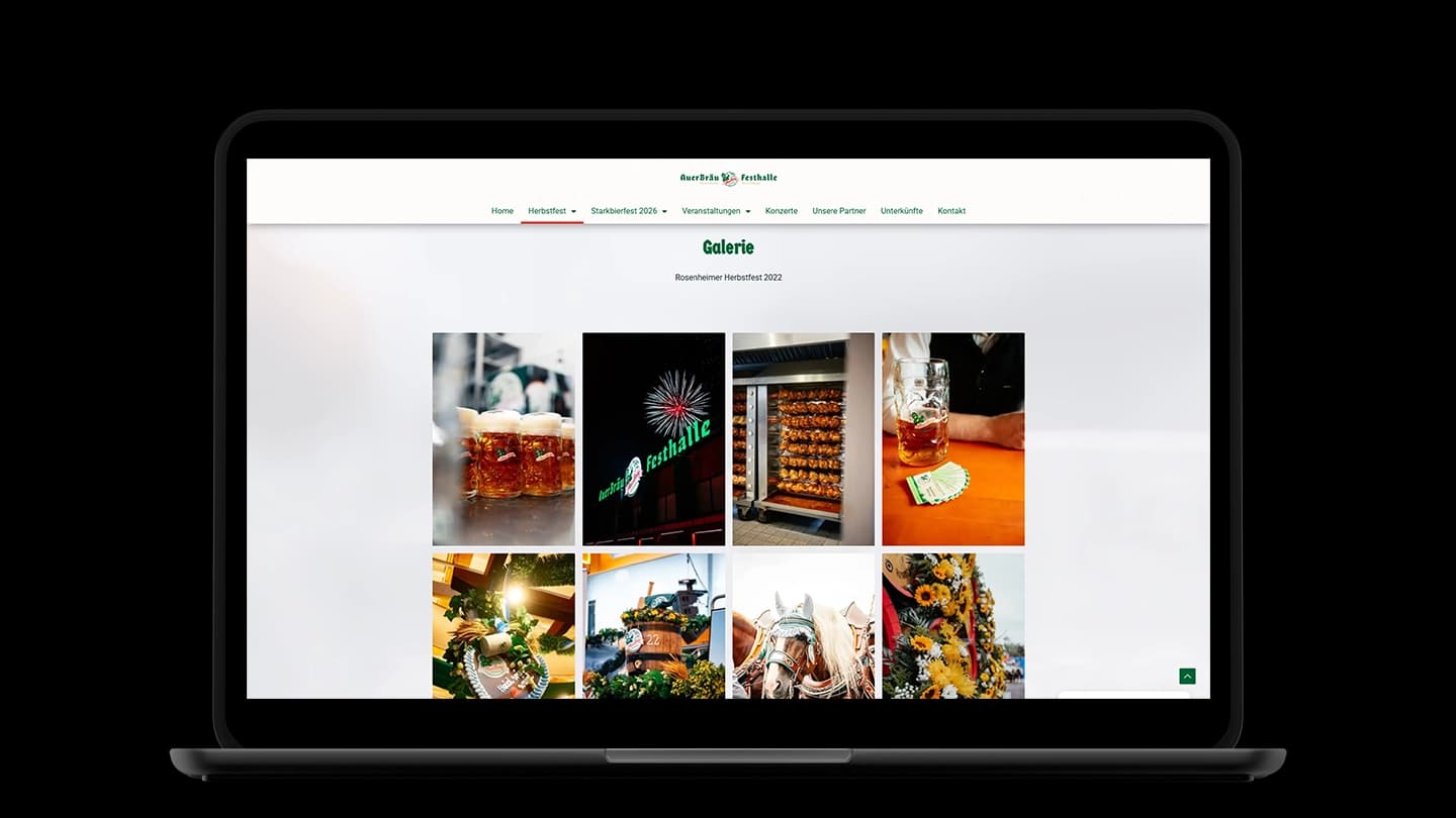 AuerBräu Festhalle — Webdesign von Neon Arc