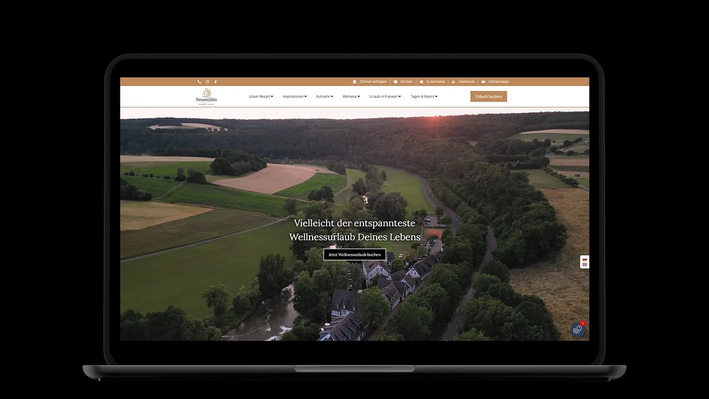 Hotel Neumühle Resort & SPA — Webdesign von Neon Arc