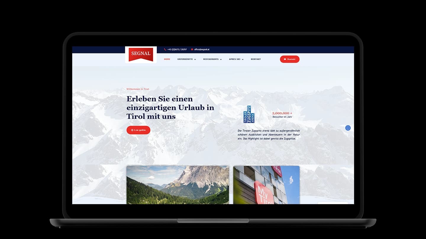 SEGNAL.at — Webdesign von Neon Arc