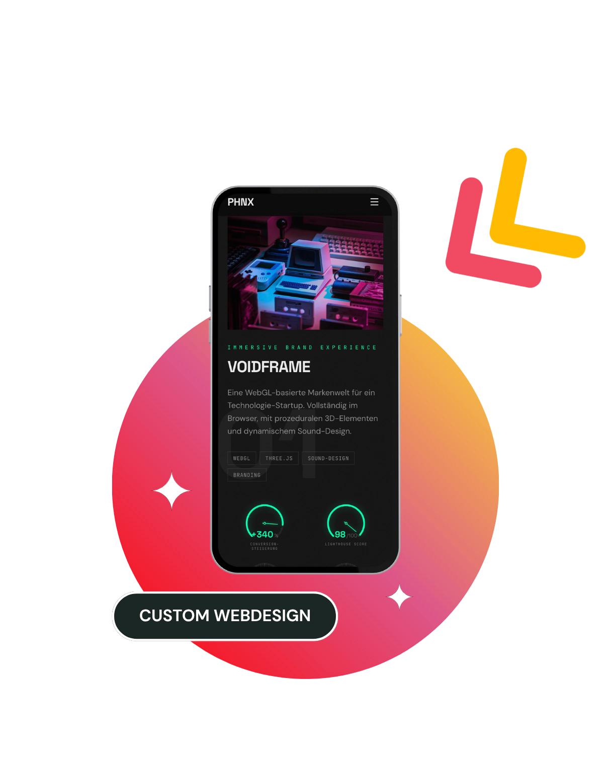 Custom Webdesign mit Next.js von Neon Arc